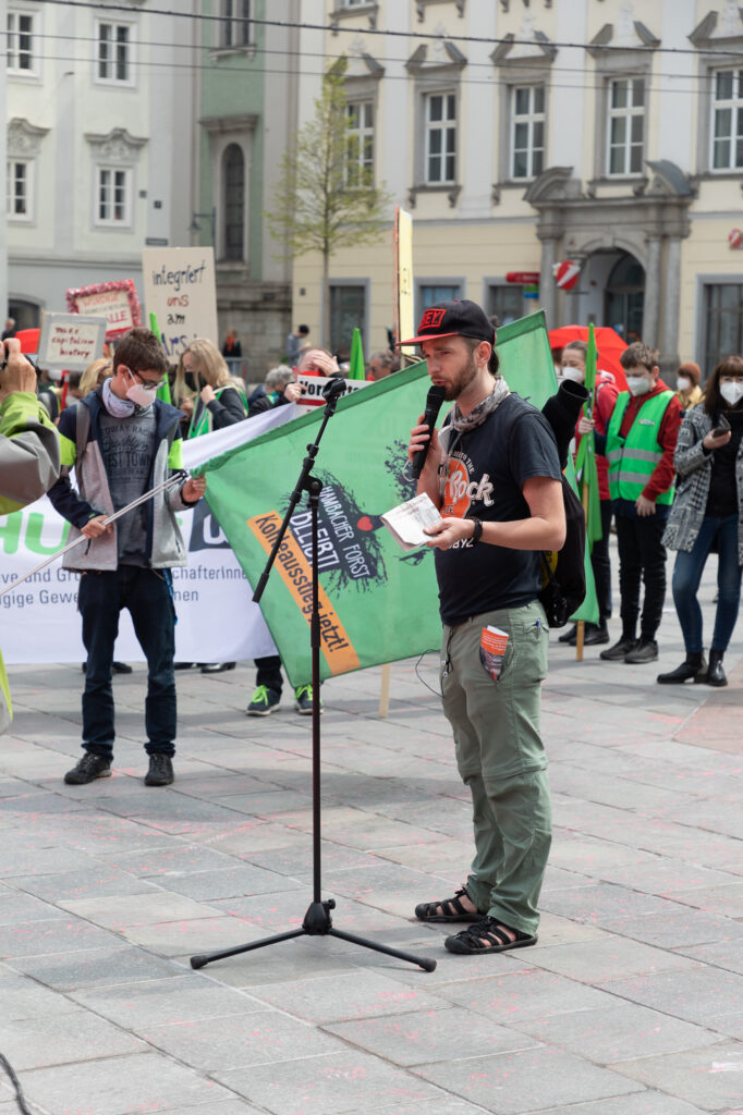 Alternativer 1. Mai - Mayday Linz 2021 (Foto Spiegl)