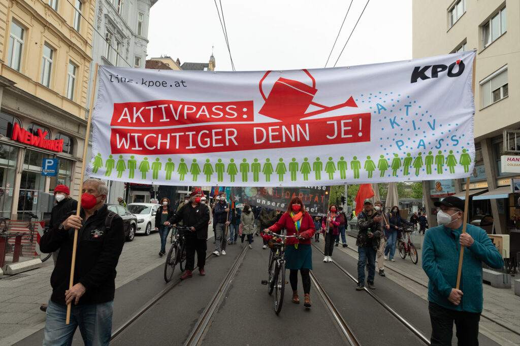 Alternativer 1. Mai - Mayday Linz 2021 (Foto Spiegl)
