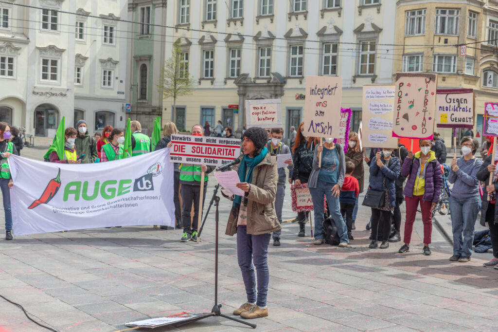 Alternativer 1. Mai - Mayday Linz 2021 (Foto Spiegl)
